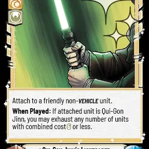 Qui-Gon Jinn's LightsaberQui-Gon Jinn's Lightsaber  FOIL STWU LOF INGLES
