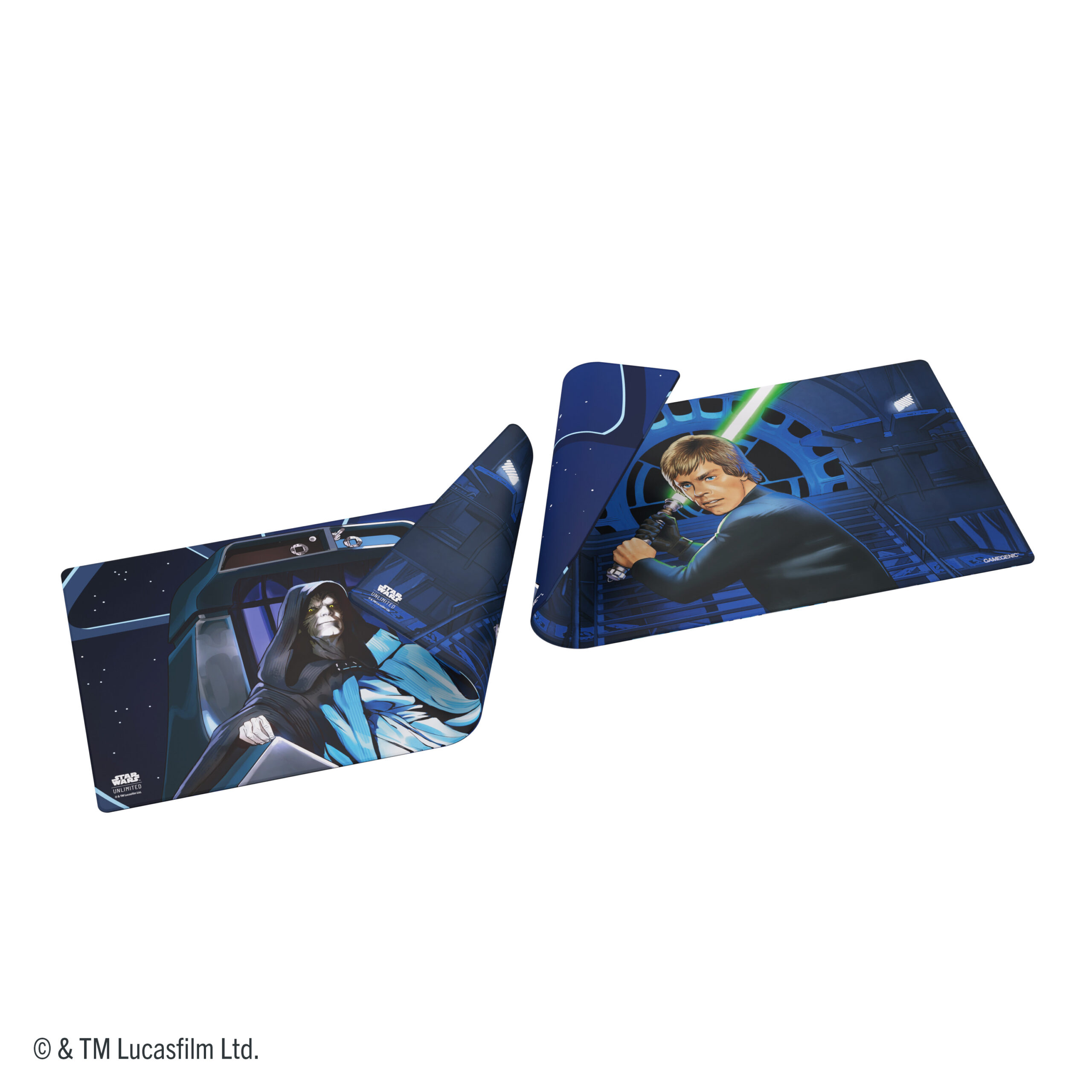 STAR WARS UNLIMITED DOUBLE-SIDED GAME MAT - JEDI LUKE SKYWALKER AND EMPEROR PALPATINE - Imagen 3